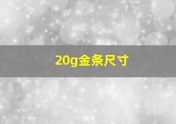 20g金条尺寸