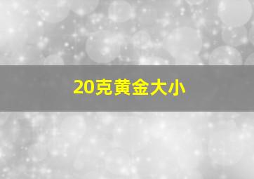 20克黄金大小