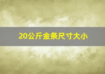 20公斤金条尺寸大小