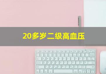 20多岁二级高血压