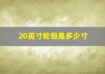 20英寸轮毂是多少寸