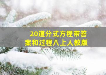 20道分式方程带答案和过程八上人教版