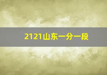 2121山东一分一段