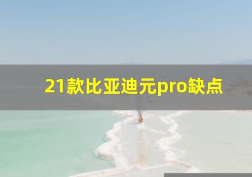 21款比亚迪元pro缺点