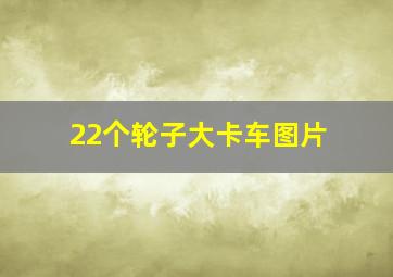 22个轮子大卡车图片