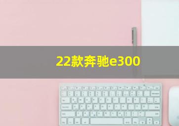 22款奔驰e300