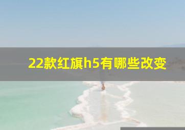 22款红旗h5有哪些改变