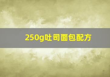 250g吐司面包配方