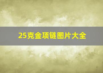 25克金项链图片大全