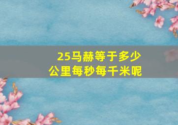 25马赫等于多少公里每秒每千米呢