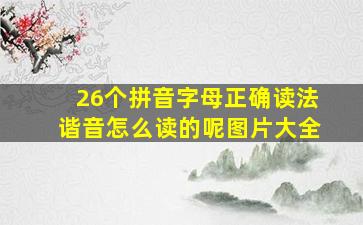 26个拼音字母正确读法谐音怎么读的呢图片大全