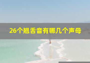 26个翘舌音有哪几个声母