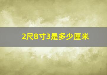 2尺8寸3是多少厘米