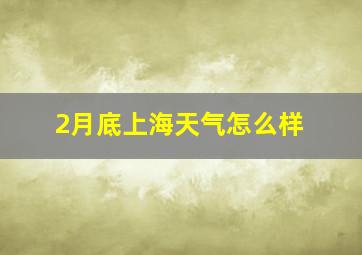 2月底上海天气怎么样