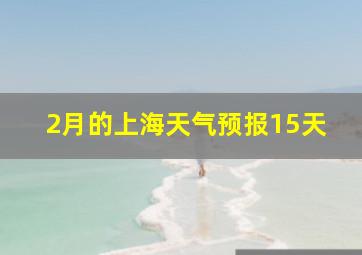 2月的上海天气预报15天