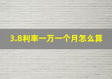 3.8利率一万一个月怎么算