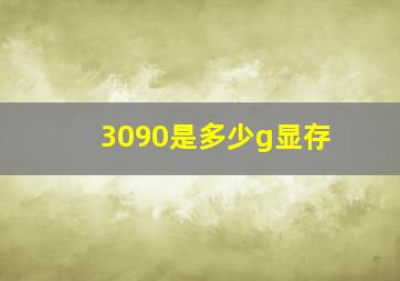 3090是多少g显存