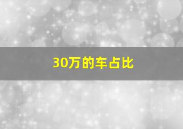 30万的车占比