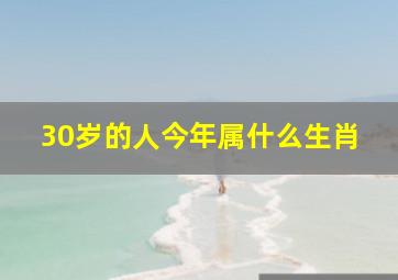 30岁的人今年属什么生肖