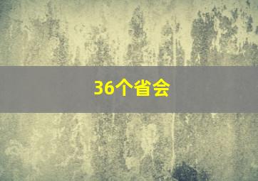 36个省会