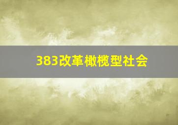 383改革橄榄型社会