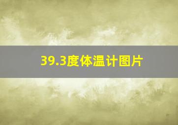 39.3度体温计图片