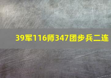 39军116师347团步兵二连