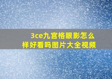 3ce九宫格眼影怎么样好看吗图片大全视频