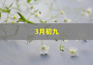 3月初九