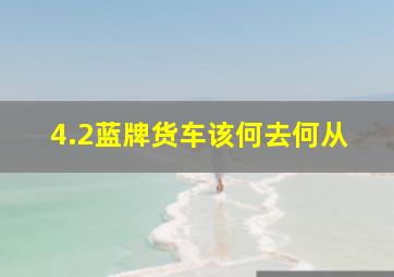 4.2蓝牌货车该何去何从