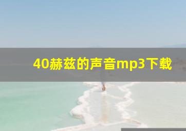 40赫兹的声音mp3下载