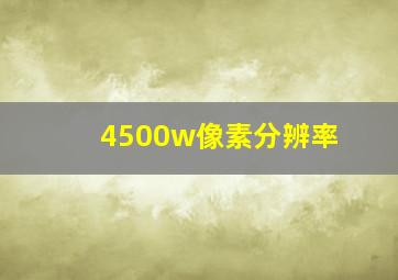 4500w像素分辨率