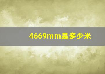 4669mm是多少米