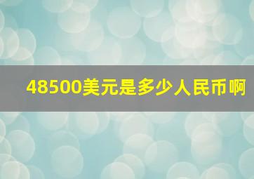 48500美元是多少人民币啊