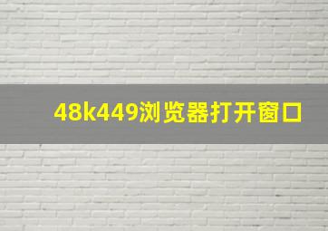 48k449浏览器打开窗口