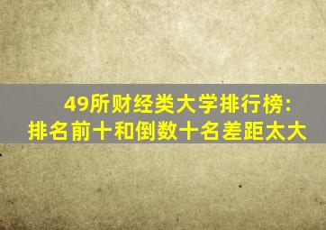 49所财经类大学排行榜:排名前十和倒数十名差距太大