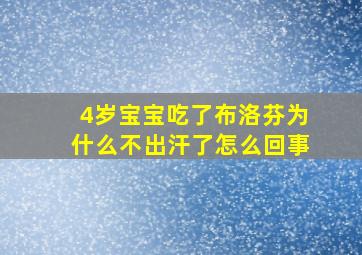 4岁宝宝吃了布洛芬为什么不出汗了怎么回事