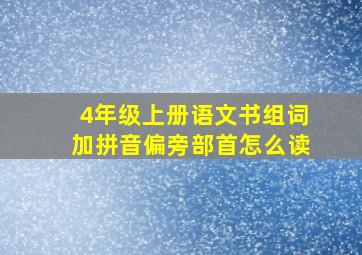 4年级上册语文书组词加拼音偏旁部首怎么读