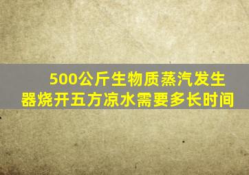 500公斤生物质蒸汽发生器烧开五方凉水需要多长时间