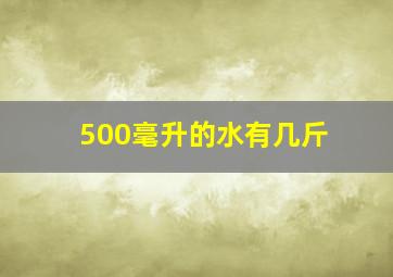 500毫升的水有几斤