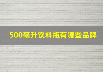 500毫升饮料瓶有哪些品牌