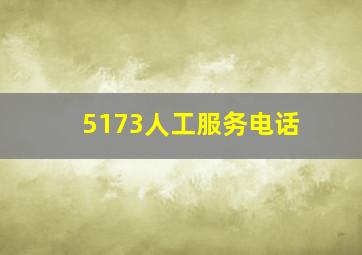 5173人工服务电话