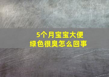 5个月宝宝大便绿色很臭怎么回事