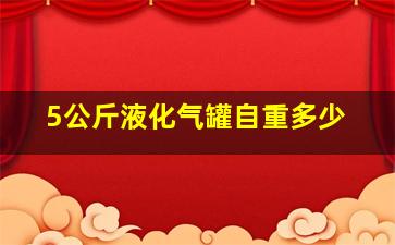 5公斤液化气罐自重多少