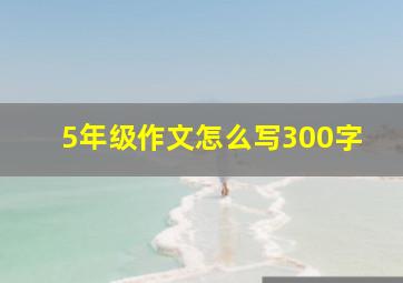 5年级作文怎么写300字