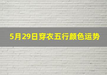 5月29日穿衣五行颜色运势