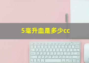 5毫升血是多少cc