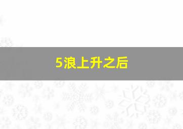 5浪上升之后