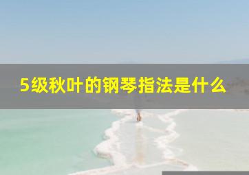 5级秋叶的钢琴指法是什么