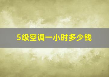 5级空调一小时多少钱